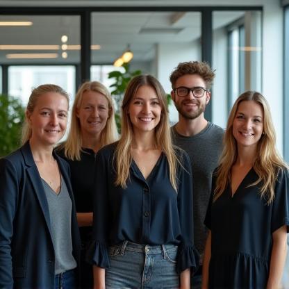 Teamet bakom Bokningssystem Sverige AB på kontoret i Stockholm